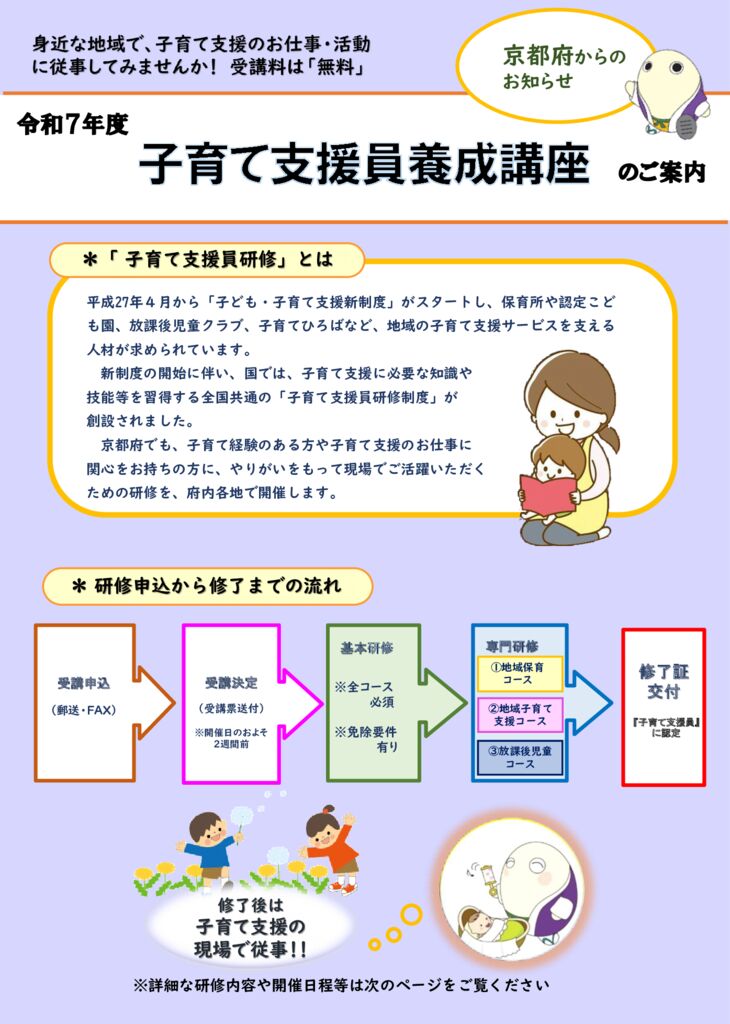 R7子育て支援員養成講座チラシのサムネイル