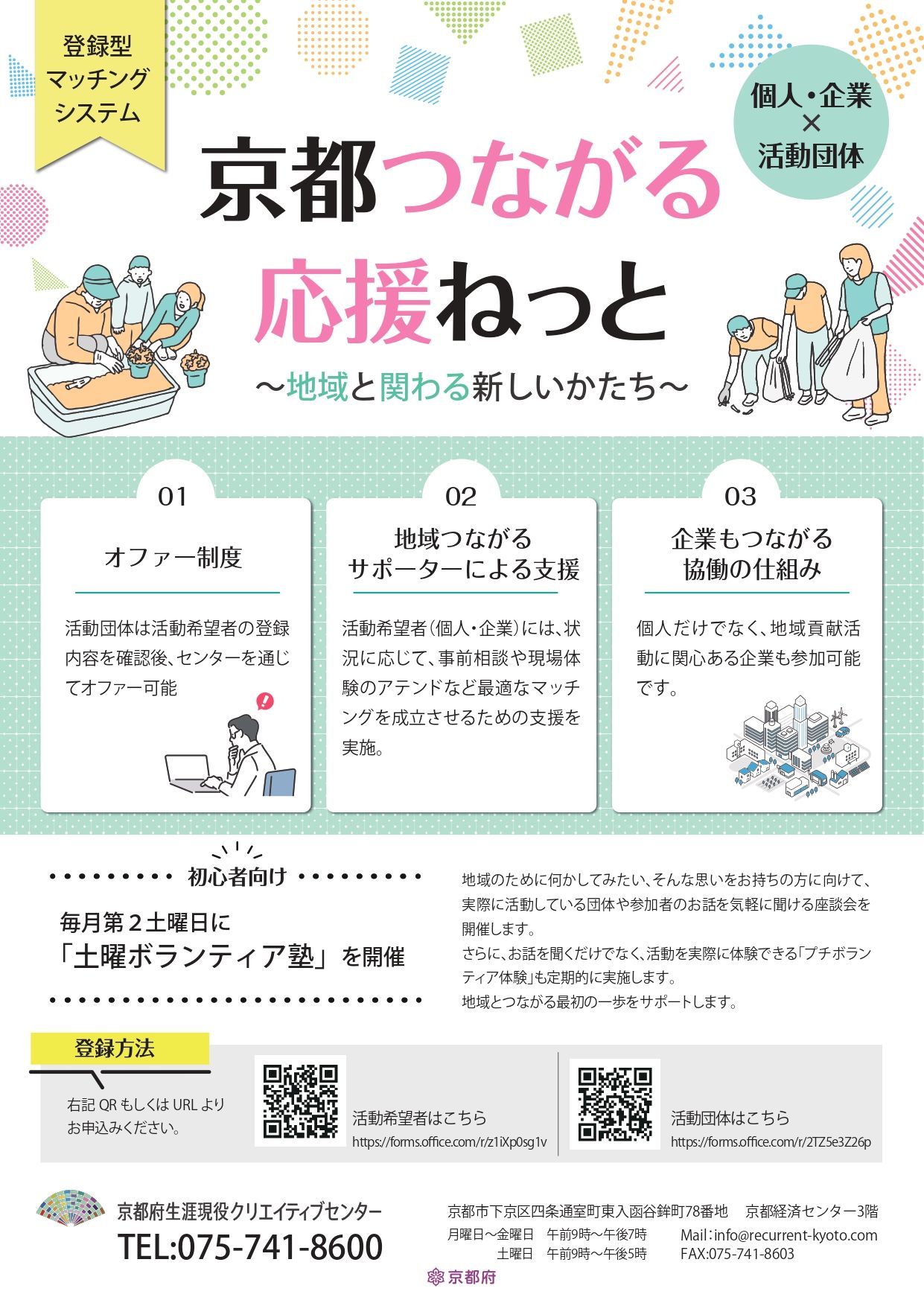 京都つながる応援ネットのチラシ